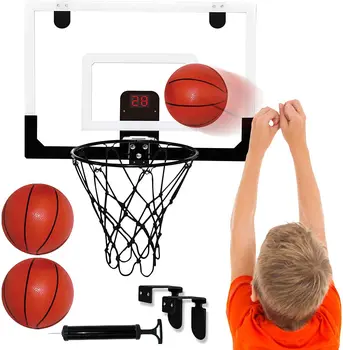 Мини-баскетбольное кольцо | Подвешиваемое над Дверью Мини-Баскетбольное кольцо | Многофункциональная игра для подбрасывания с Электронным Бомбардиром, Basketbal